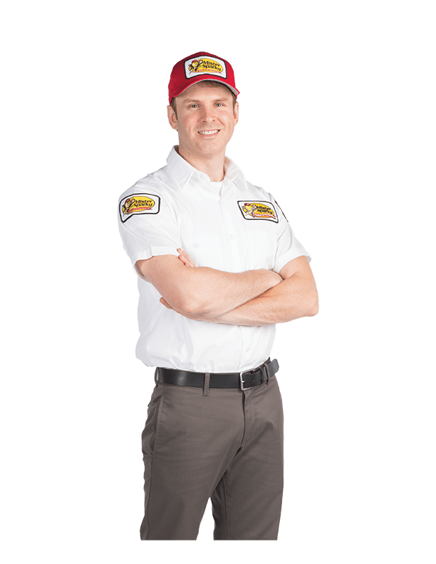 Mister Sparky OKC Electricians do electrical service work in clean uniforms.