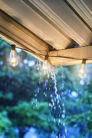 Keeping water and outdoor light fixtures separate is one of the home electrical safety tips.