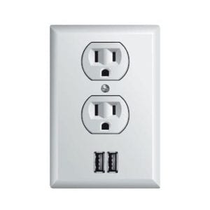 A photo of the different electrical outlet types.